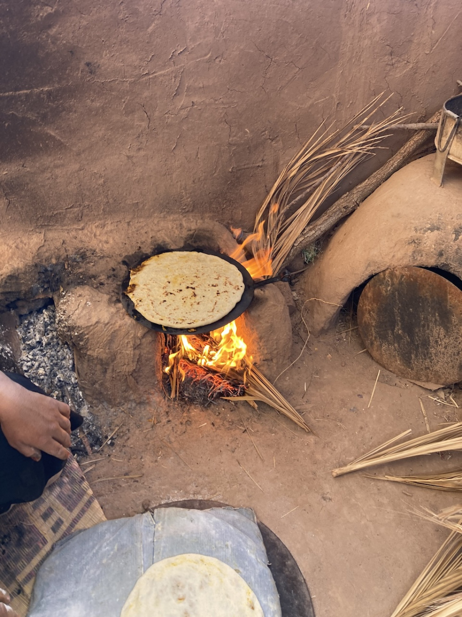 Bread baking with locals