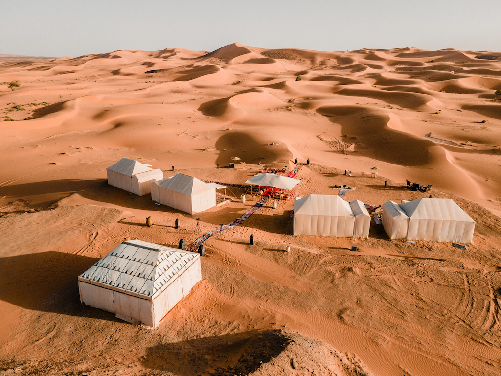 Erg Chebbi desert luxury camp Merzouga