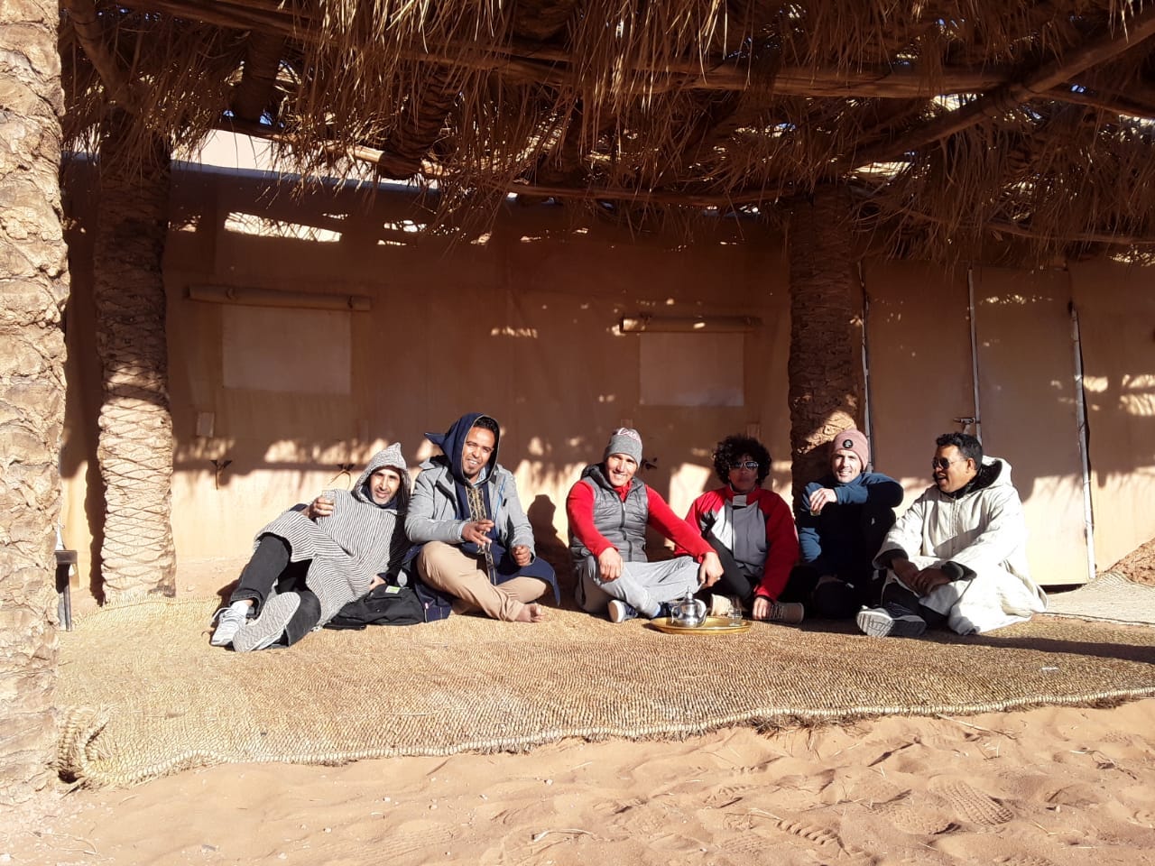 Sun Trails team in the Erg Chigaga camp